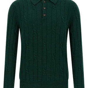 Zanone Braided Wool Polo Shirt