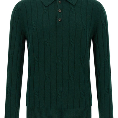 Zanone Braided Wool Polo Shirt