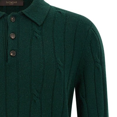 Zanone Braided Wool Polo Shirt