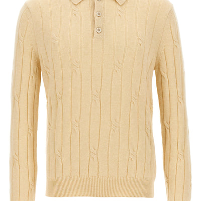 Zanone Braided Wool Polo Shirt