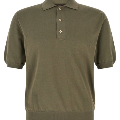 Zanone Cotton Knit Polo Shirt