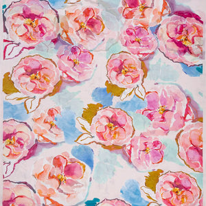 Cream Georgette Silk Saree Printed With Floral Motifs