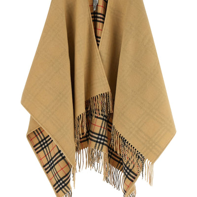 Burberry Check Wool Reversible Cape