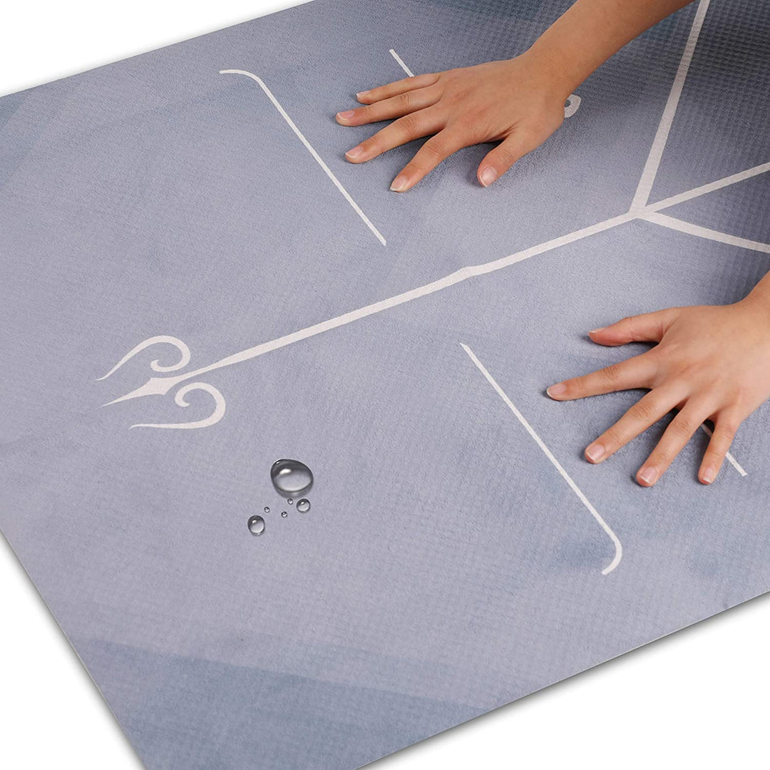 Suede Anti-Slip Yoga Mat With Alignment Lines