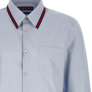 Gucci Web Collar Shirt