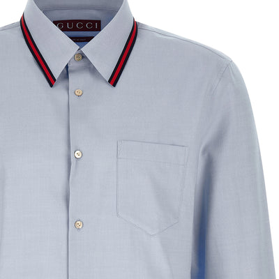 Gucci Web Collar Shirt