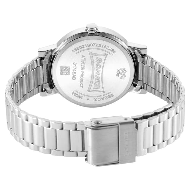 Essentials Pink Dial & Stainless Steel Strap
