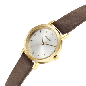 Essentials Silver Dial & Leather Strap