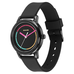 Splash Black Dial & Plastic Strap
