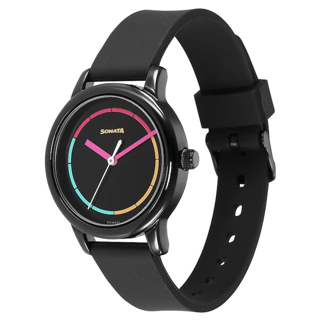 Splash Black Dial & Plastic Strap