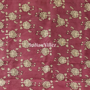 Multicolour Hand-Painted Kanjivaram Silk Kalamkari Saree