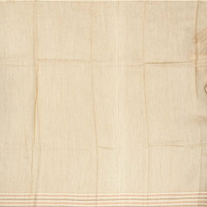 Taupe Handloom Tussar Silk Saree Embroidered With Floral Motifs