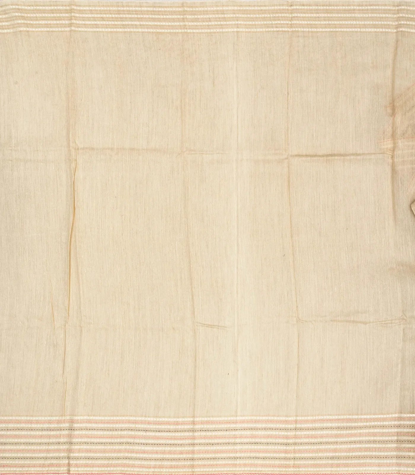 Taupe Handloom Tussar Silk Saree Embroidered With Floral Motifs