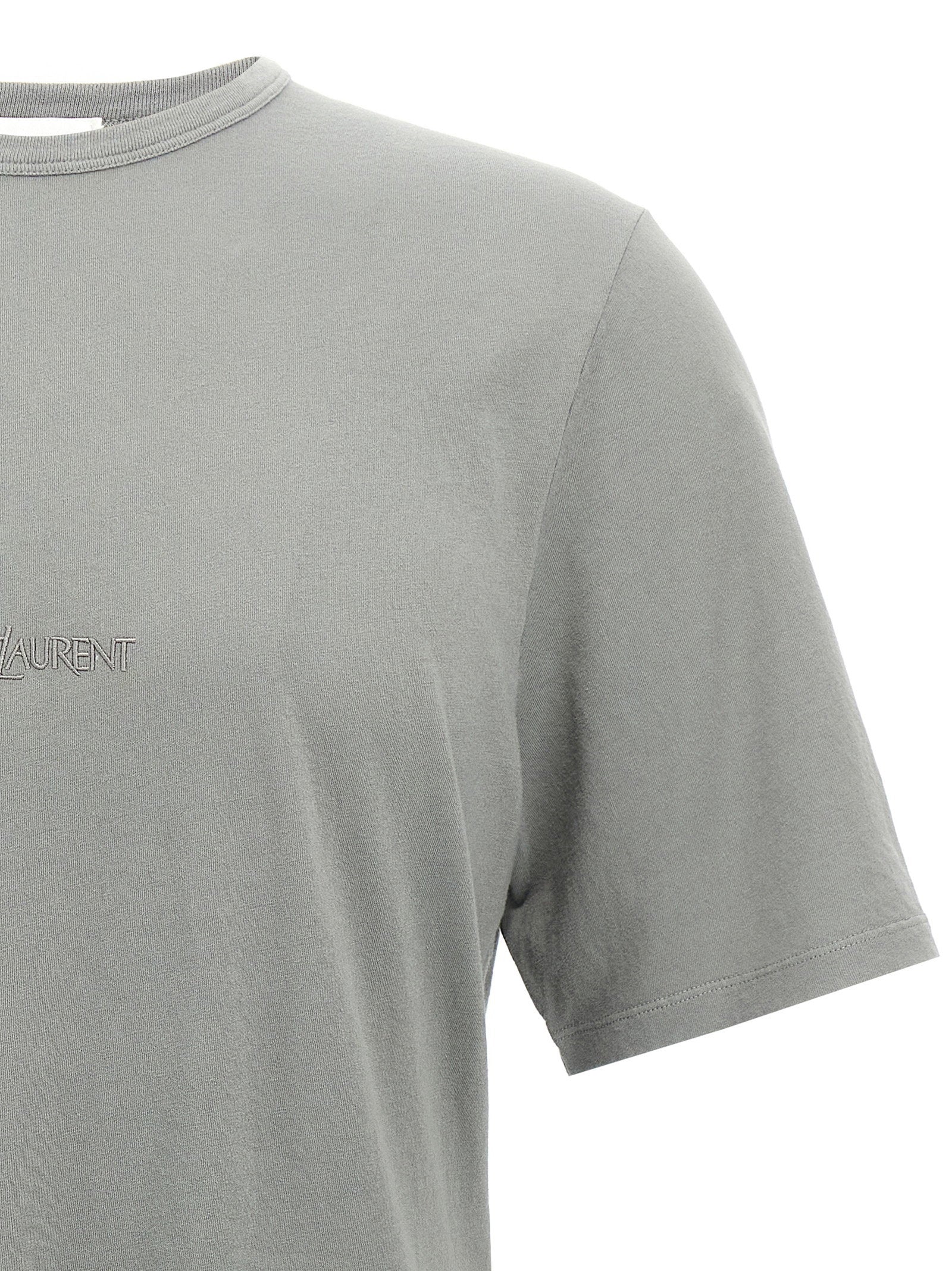 Saint Laurent Logo Embroidery T-shirt