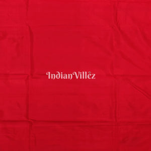 Red Leaf Motif Designer Katan Silk Banarasi Saree