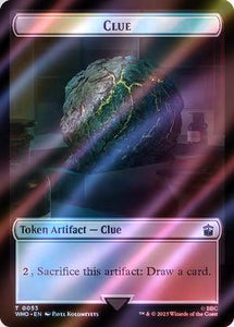 Alien Angel Token (43) // Clue Token (53) [Universes Beyond: Doctor Who: Tokens] [Surge Foil]
