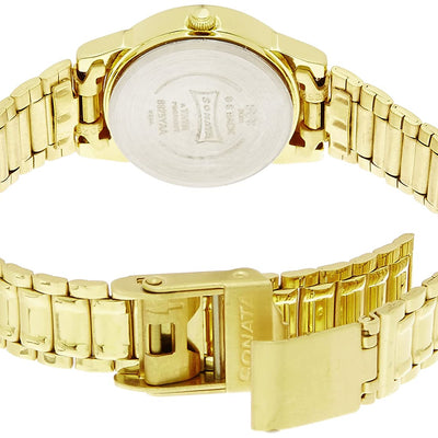 Sonata White Dial Golden Stainless Steel Strap