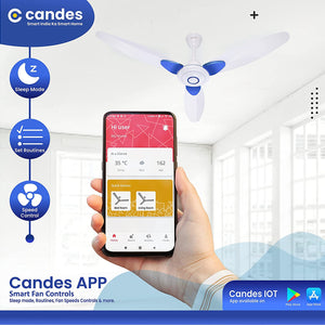 IOT Smart Wi-Fi - Works With Alexa, Google Assistant, Remote & Candes App (White Blue)