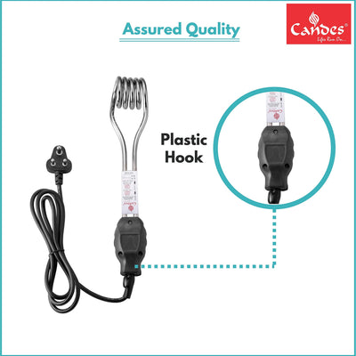 Candes Magic Mark Shock-Proof & Water-Proof 1000 W Immersion Heater Rod (Black)