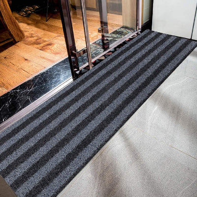 Kuber Industries Rubber 1 Piece Floor Mat Door Mat 2x6 Feet (Brown & Grey)-CTKTC29699