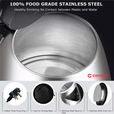 Boiler Electric Kettle  (2 L, Silver Black)