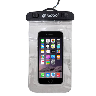 BOBO Universal Waterproof Pouch (Big Size) Cellphone Dry Bag Case for Smartphone – Transparent (Pack of 1)