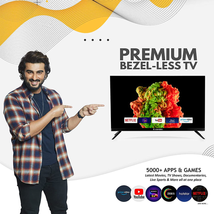 Candes Frameless 32  Smart LED TV – 1 GB Black (Model Id - CANDES32SMCF32S001)