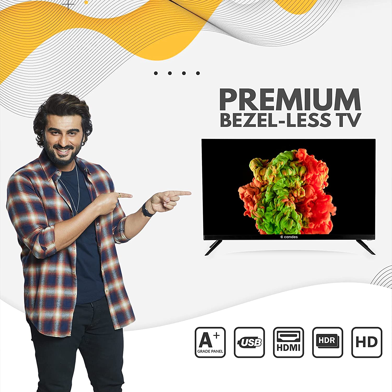 Candes Frameless 24 Smart LED TV Black (Model Id - CANDES24SMCF24S001)