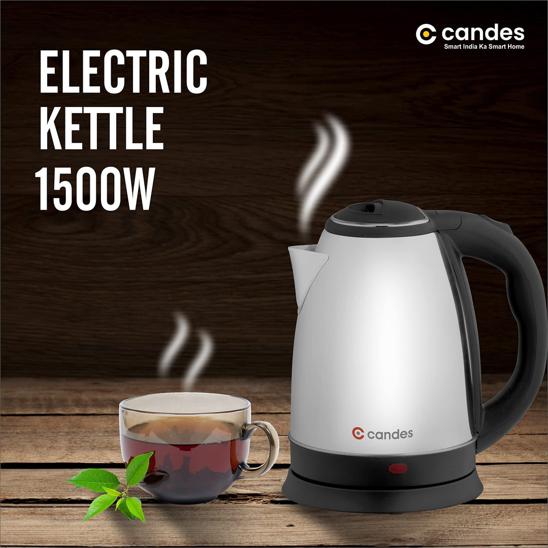 Candes Boiler Electric Kettle with Stainless Steel Body, 2 litres boiler for Water, instant noodles, soup etc.