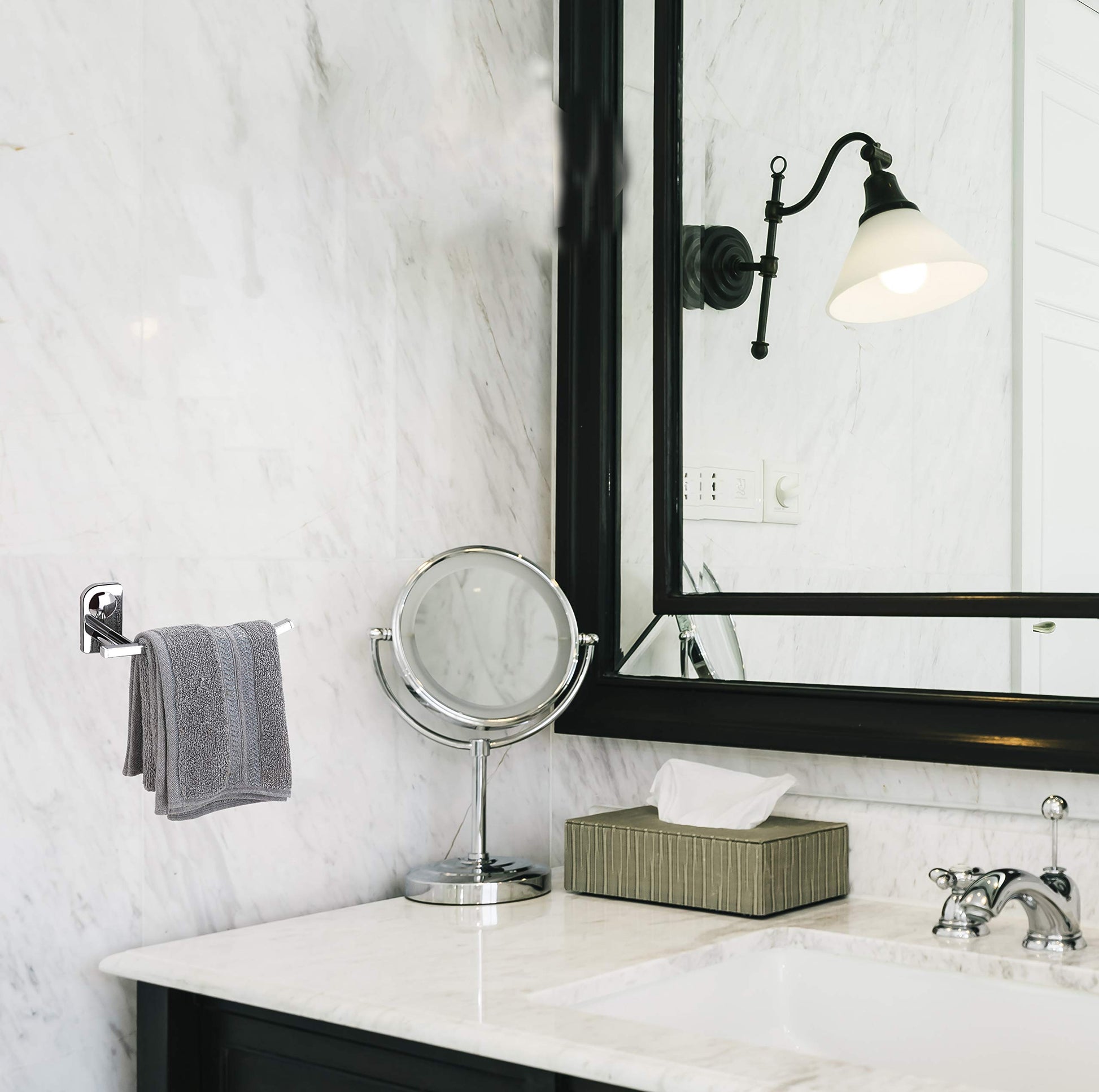 Plantex Stainless Steel Hand Towel Hanger/Towel Ring for Wash Basin/Towel Hanger/Holder/Bathroom Accessories (Chrome - Pack of 2) Dream