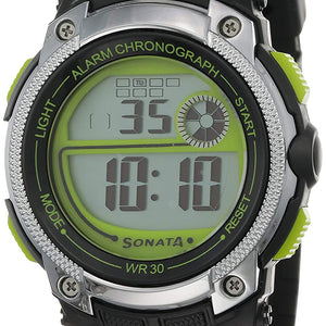 SF Grey & Green Dial Plastic Strap