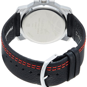 Fastrack Black Dial Analog & Black Leather