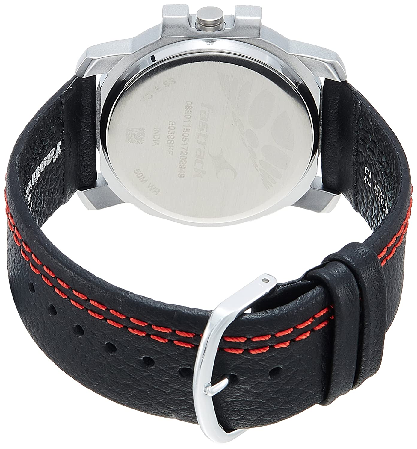 Fastrack Black Dial Analog & Black Leather