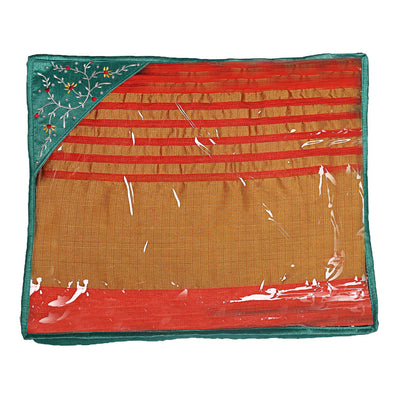 Kuber Industries Silk 9 Pieces Single Packing Saree Cover (Green) -CTLTC10609