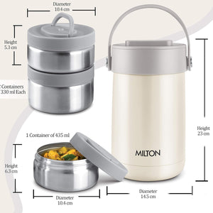 Glamour Thermosteel Stainless Steel Tiffin Box (Milton)