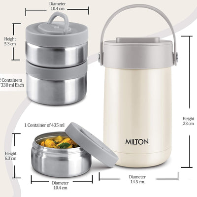 Glamour Thermosteel Stainless Steel Tiffin Box (Milton)