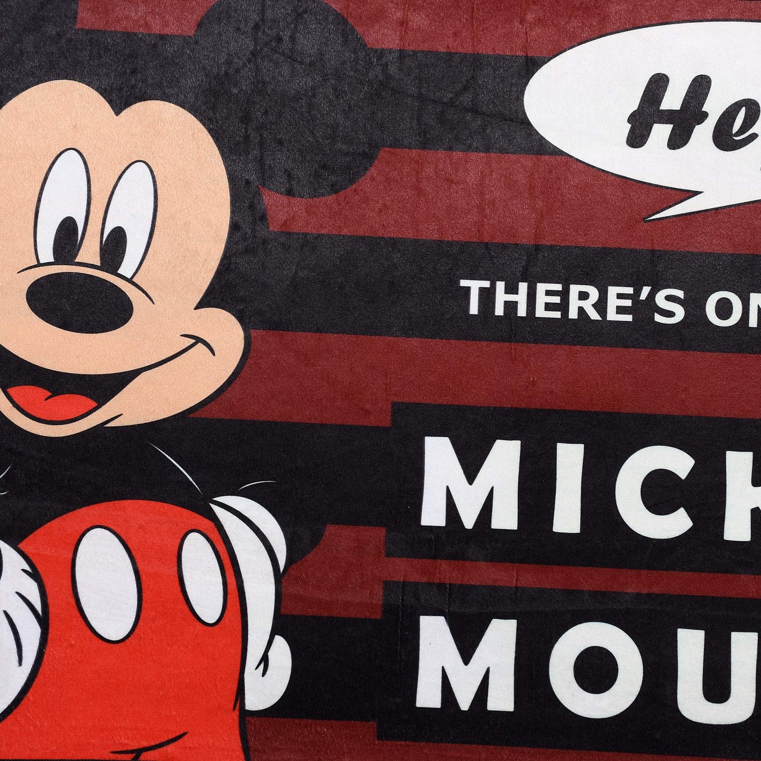 Kuber Industries Disney Mickey Mouse Cars 2 Pieces Anti-Slip Door Mat 23"x15" (Maroon & Brown) - CTKTC46066