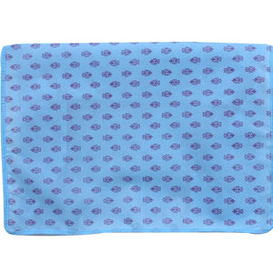 Kuber Industries Floral Print Non-Woven Foldable Saree Cover|Clothes Storage For Saree, Lehenga, Suit With Top Transparent Pack of 3 (Sky Blue)