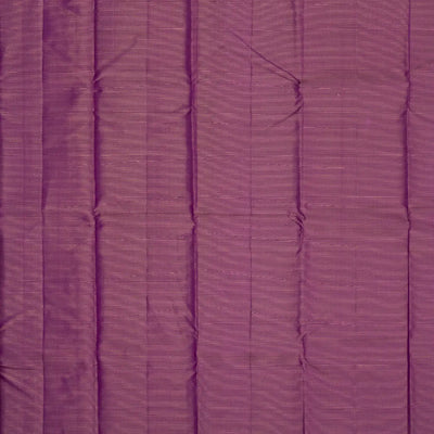 Magenta Handloom Kanchipuram Vairaoosi Silk Saree With Zari Stripes