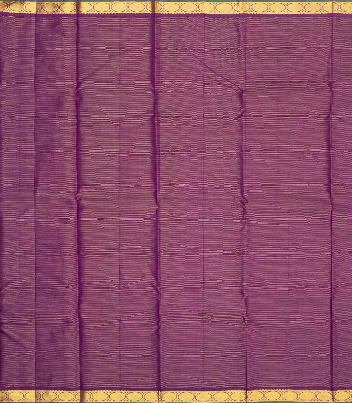 Magenta Handloom Kanchipuram Vairaoosi Silk Saree With Zari Stripes