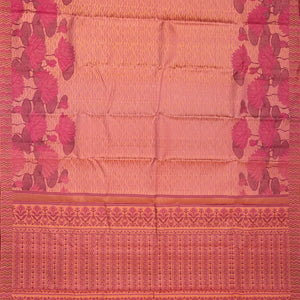 Dusty Pink Handloom Kanchipuram Silk Saree With Serpentine Motifs