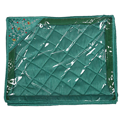 Kuber Industries Silk 9 Pieces Single Packing Saree Cover (Green) -CTLTC10609