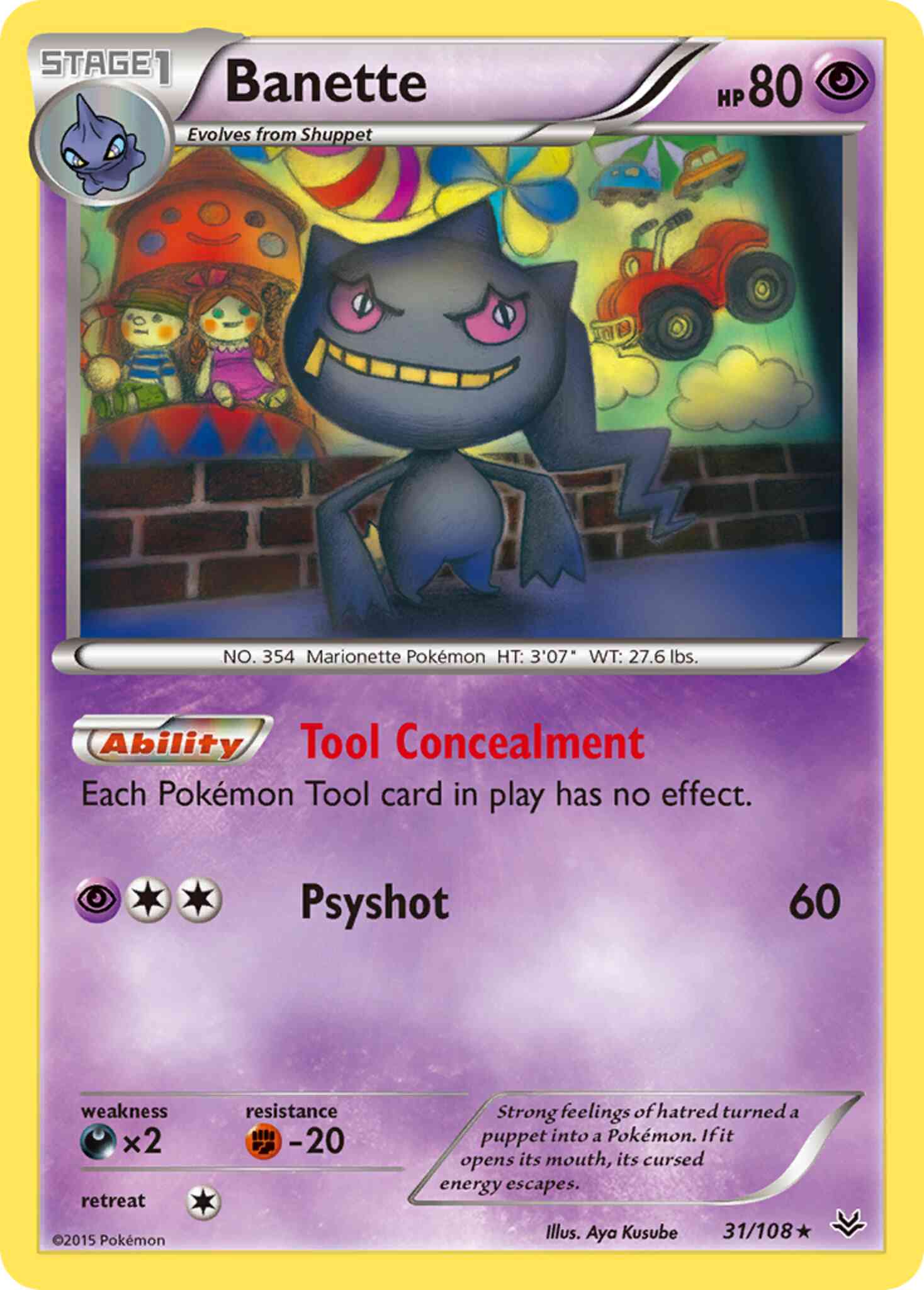 Banette - 31/108 - Rare [xy6-31] [Non-Holo]