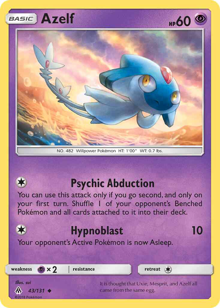 Azelf - 43/131 - Uncommon [sm6-43] [Reverse Holo]