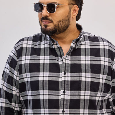 Black Checks Regular Fit Shirt