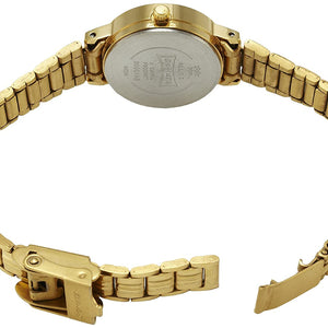 Sonata White Dial & Golden Stainless Steel Strap