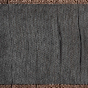 Black Woven Chanderi Cotton Saree Printed With Camel Motifs