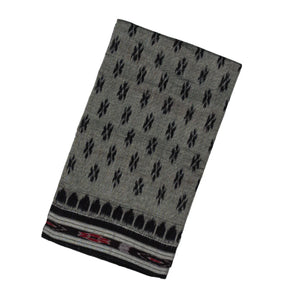 Grey Handloom Orissa Cotton Saree With Black Border