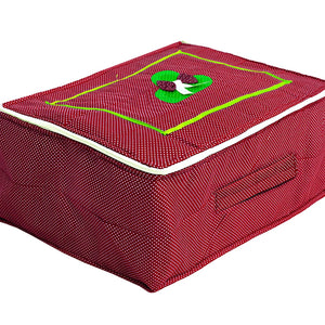 Kuber Industries Dot Printed Cotton Saree Cover, Wardrobe Organizer-Pack of 2 (Red)-HS_38_KUBMART20972