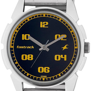 Fastrack Black & Silver